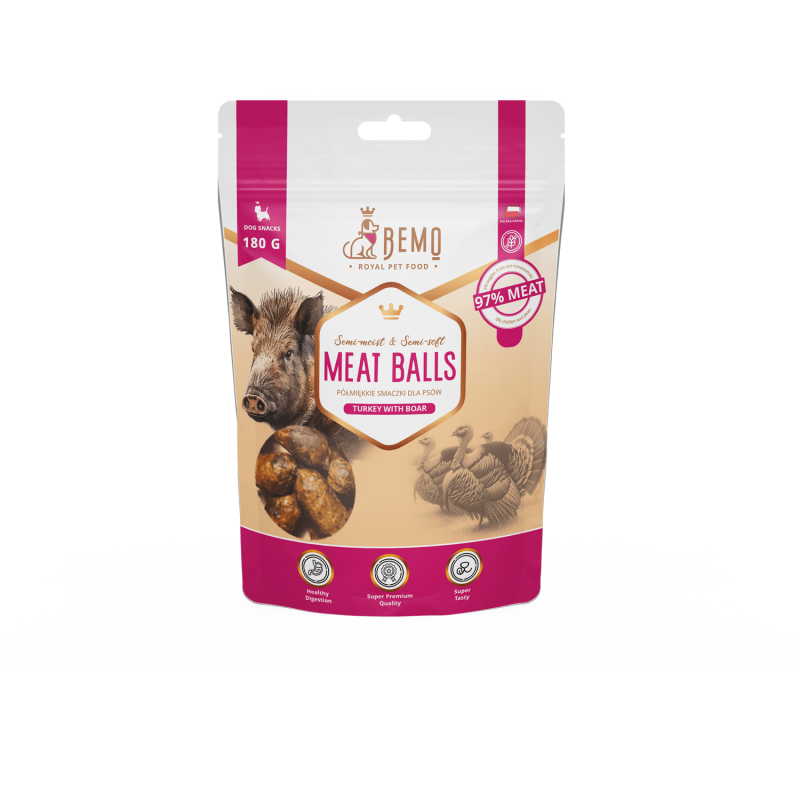DUNCHO Meat balls maškrty pre psov s morkou a divinou
